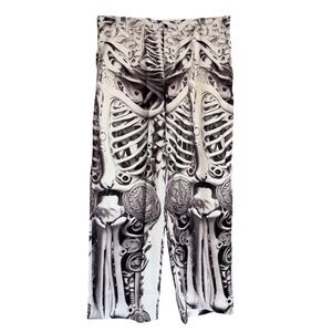 Ouku Skeleton Print Wide Leg Pants XL Designed‎ in California bold print grunge